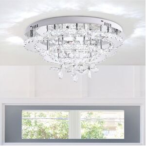 H&O Direct 32W LED Crystal Ceiling Light with Remote Control in Clear Clear H&O Direct 32W LED Crystal Ceiling Light with Remote Control in Clear Clear