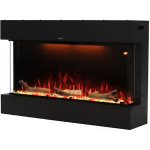 Omni-Burn 3 Sided Electric Fireplace with 13 Colors, Timer & Heating(62℉-99℉) in Black Size: 183cm x 25.34cm x 68 cm Black 183cm x 25.34cm x 68 cm Omni-Burn 3 Sided Electric Fireplace with 13 Colors, Timer & Heating(62℉-99℉) in Black Size: 183cm x 25.34cm x 68 cm Black 183cm x 25.34cm x 68 cm