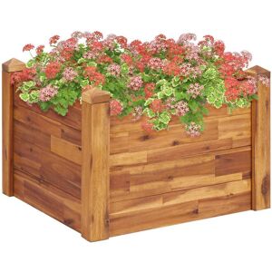 Berkfield Home Garden Raised Bed 60x60x44 cm Solid Acacia Wood in Brown Size: 60 x 60 x 44 cm Brown 60 x 60 x 44 cm Berkfield Home Garden Raised Bed 60x60x44 cm Solid Acacia Wood in Brown Size: 60 x 60 x 44 cm Brown 60 x 60 x 44 cm