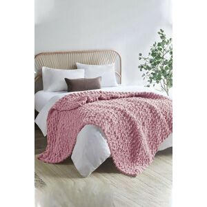 Living and Home Chunky Knit Throw Blanket 80x100cm in Baby Pink Size: 80x100 cm Baby Pink 80x100 cm Living and Home Chunky Knit Throw Blanket 80x100cm in Baby Pink Size: 80x100 cm Baby Pink 80x100 cm