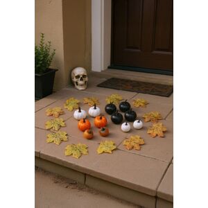 Living and Home 24Pcs Halloween DIY Craft Decoration Set with Artificial Pumpkins & Maple Leaves for Fall Wreaths, Centerpieces Multicolor Living and Home 24Pcs Halloween DIY Craft Decoration Set with Artificial Pumpkins & Maple Leaves for Fall Wreaths, Centerpieces Multicolor