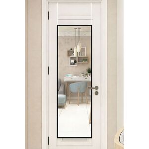 Living and Home 28cm W x 118cm H Black Metal Frame Over the Door Full Length Mirror Size: 28 cm W x 118 cm H Black 28 cm W x 118 cm H Living and Home 28cm W x 118cm H Black Metal Frame Over the Door Full Length Mirror Size: 28 cm W x 118 cm H Black 28 cm W x 118 cm H