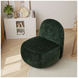 Living and Home Dark Green Modern Chenille Upholstered Lounge Chair Dark Green Living and Home Dark Green Modern Chenille Upholstered Lounge Chair Dark Green