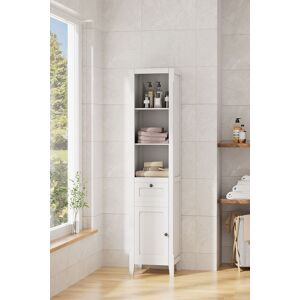 Living and Home 3 Tier Freestanding Tall Bathroom Storage Cabinet in White White Living and Home 3 Tier Freestanding Tall Bathroom Storage Cabinet in White White