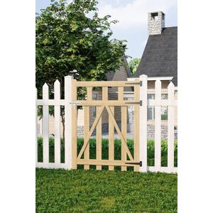 Living and Home 3x4ft Outdoor Wooden Garden Pale Pedestrian Gate Waterproof Treatment Fence Door in Natural Natural Living and Home 3x4ft Outdoor Wooden Garden Pale Pedestrian Gate Waterproof Treatment Fence Door in Natural Natural