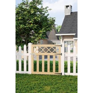 Living and Home 3x3 ft Outdoor Lattice Top Pale Wooden Garden Gate Waterproof Treatment Pedestrian Gate in Natural Natural Living and Home 3x3 ft Outdoor Lattice Top Pale Wooden Garden Gate Waterproof Treatment Pedestrian Gate in Natural Natural
