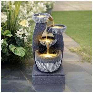 Garden Sanctuary Outdoor Electric Freestanding Garden Fountain Rockery Decor in Natural Natural Garden Sanctuary Outdoor Electric Freestanding Garden Fountain Rockery Decor in Natural Natural