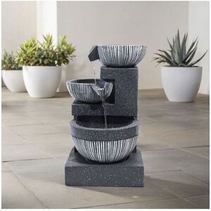 Garden Sanctuary 3-Tier Bowl-Shaped Garden Water Fountain Rockery Decoration in Natural Natural Garden Sanctuary 3-Tier Bowl-Shaped Garden Water Fountain Rockery Decoration in Natural Natural