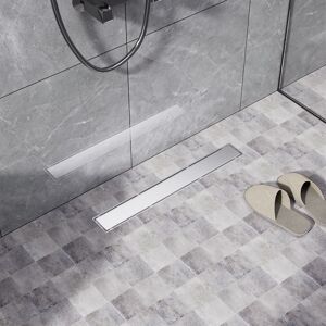 Living and Home 50cm Stainless Steel 2-in-1 Siphonic Linear Insert Shower Drain- Adjustable Height & Slope, Removable Cover, Filter & Siphon in Silver Silver Living and Home 50cm Stainless Steel 2-in-1 Siphonic Linear Insert Shower Drain- Adjustable Height & Slope, Removable Cover, Filter & Siphon in Silver Silver