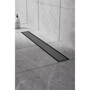 Living and Home 70cm Stainless Steel 2-in-1 Siphonic Linear Insert Shower Drain- Adjustable Height & Slope, Removable Cover, Filter & Siphon in Black Black Living and Home 70cm Stainless Steel 2-in-1 Siphonic Linear Insert Shower Drain- Adjustable Height & Slope, Removable Cover, Filter & Siphon in Black Black