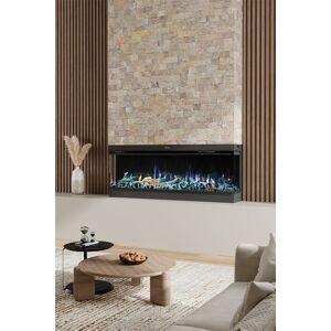 Living and Home 50inch 3 Side Electric Fireplace with Remote Control in Black Black Living and Home 50inch 3 Side Electric Fireplace with Remote Control in Black Black