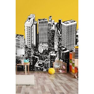 Origin Murals Urban City Skyscrapers Matt Smooth Paste the Wall Mural in Yellow Size: W350 cm x H280 cm Yellow W350 cm x H280 cm Origin Murals Urban City Skyscrapers Matt Smooth Paste the Wall Mural in Yellow Size: W350 cm x H280 cm Yellow W350 cm x H280 cm