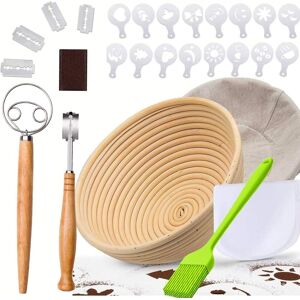 FURNITURE ONE Round Bread Proofing Basket 25cm Banneton Brotform Sourdough Proving Basket Baking Tools in Light Oak Size: 1 Pack Light Oak 1 Pack FURNITURE ONE Round Bread Proofing Basket 25cm Banneton Brotform Sourdough Proving Basket Baking Tools in Light Oak Size: 1 Pack Light Oak 1 Pack