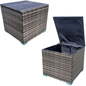 FURNITURE ONE Rattan Garden Storage Box, 333L Wicker Storage Basket Box with Lid in Grey Size: 1 Pack Grey 1 Pack FURNITURE ONE Rattan Garden Storage Box, 333L Wicker Storage Basket Box with Lid in Grey Size: 1 Pack Grey 1 Pack