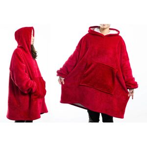 Leaper Comfortable Oversized Sherpa Hoodie Blanket in Red Red One Size Leaper Comfortable Oversized Sherpa Hoodie Blanket in Red Red One Size