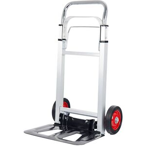 Xample 90kg Heavy Duty Folding Foldable Hand Truck Barrow Cart Wheel Trolley Load 198lb in Silver Silver Xample 90kg Heavy Duty Folding Foldable Hand Truck Barrow Cart Wheel Trolley Load 198lb in Silver Silver
