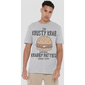 Spongebob Men's Krabby Patties Unisex Adult T-Shirt, Athletic Heather in Light Grey Size: Small Light Grey S Spongebob Men's Krabby Patties Unisex Adult T-Shirt, Athletic Heather in Light Grey Size: Small Light Grey S