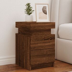 Berkfield Home Bedside Cabinets with LED Lights 2 pcs Brown Oak 35x39x55 cm Size: 35 x 39 x 55 cm Brown 35 x 39 x 55 cm Berkfield Home Bedside Cabinets with LED Lights 2 pcs Brown Oak 35x39x55 cm Size: 35 x 39 x 55 cm Brown 35 x 39 x 55 cm