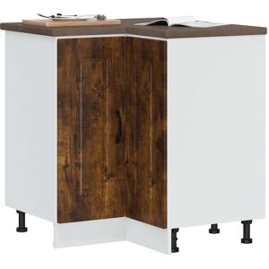 Berkfield Home Kitchen Corner Base Cabinet Kalmar Smoked Oak Engineered Wood in Brown Brown Berkfield Home Kitchen Corner Base Cabinet Kalmar Smoked Oak Engineered Wood in Brown Brown