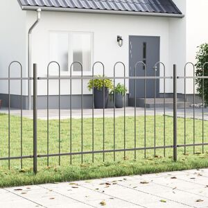 Berkfield Home Garden Fence Set of 4 Grey Powder-Coated Steel 170 x 3.5 x 130 cm Grey 170 x 3.5 x 130 cm Berkfield Home Garden Fence Set of 4 Grey Powder-Coated Steel 170 x 3.5 x 130 cm Grey 170 x 3.5 x 130 cm