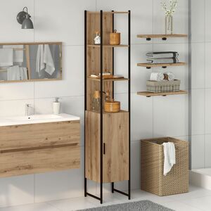 Berkfield Home Bathroom Cabinet Artisan Oak 33x33x185, 5 cm Engineered Wood in Brown Brown Berkfield Home Bathroom Cabinet Artisan Oak 33x33x185, 5 cm Engineered Wood in Brown Brown