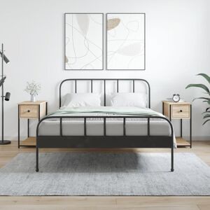 Berkfield Home Bedside Cabinets 2 pcs Sonoma Oak 30x60x60 cm Engineered Wood in Brown Size: 30 x 60 x 60 cm Brown 30 x 60 x 60 cm Berkfield Home Bedside Cabinets 2 pcs Sonoma Oak 30x60x60 cm Engineered Wood in Brown Size: 30 x 60 x 60 cm Brown 30 x 60 x 60 cm