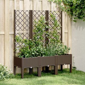 Berkfield Home Garden Planter with Trellis Brown 120x40x142 cm PP Size: 120 x 40 x 142 cm Brown 120 x 40 x 142 cm Berkfield Home Garden Planter with Trellis Brown 120x40x142 cm PP Size: 120 x 40 x 142 cm Brown 120 x 40 x 142 cm