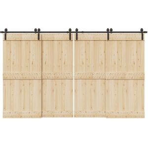 Berkfield Home Sliding Door Hardware Kit 366 cm Steel Black Multicolor Berkfield Home Sliding Door Hardware Kit 366 cm Steel Black Multicolor