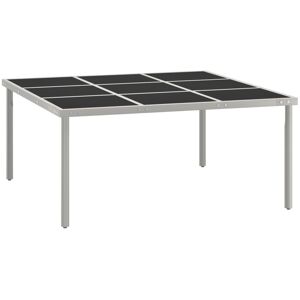 Berkfield Home Garden Dining Table 170x170x74.5 cm Glass & Steel in Black Black 170x170x74.5 cm Berkfield Home Garden Dining Table 170x170x74.5 cm Glass & Steel in Black Black 170x170x74.5 cm