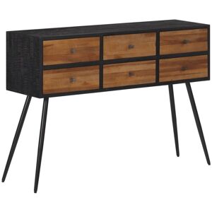 Berkfield Home Console Table with Drawers 116x30x76 cm Solid Reclaimed Teak in Brown Size: 116 x 30 x 76 cm Brown 116 x 30 x 76 cm Berkfield Home Console Table with Drawers 116x30x76 cm Solid Reclaimed Teak in Brown Size: 116 x 30 x 76 cm Brown 116 x 30 x 76 cm