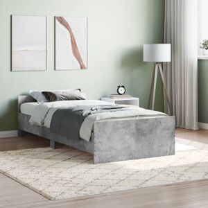 Berkfield Home Bed Frame Concrete Grey 90x200 cm Engineered Wood Grey 90x200 cm Berkfield Home Bed Frame Concrete Grey 90x200 cm Engineered Wood Grey 90x200 cm