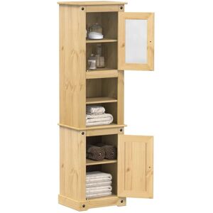 Berkfield Home Bathroom Cabinet Corona 50x40x185 cm Solid Wood Pine in Brown Size: 50 x 40 x 185 cm Brown 50 x 40 x 185 cm Berkfield Home Bathroom Cabinet Corona 50x40x185 cm Solid Wood Pine in Brown Size: 50 x 40 x 185 cm Brown 50 x 40 x 185 cm