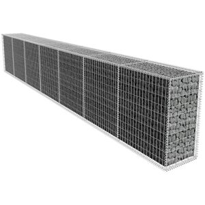 Berkfield Home Gabion Wall with Cover Galvanised Steel 600x50x100 cm in Silver Size: 600 x 50 x 100 cm Silver 600 x 50 x 100 cm Berkfield Home Gabion Wall with Cover Galvanised Steel 600x50x100 cm in Silver Size: 600 x 50 x 100 cm Silver 600 x 50 x 100 cm
