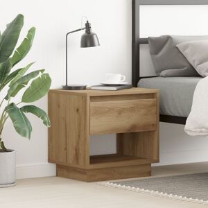 Berkfield Home Bedside Cabinet Artisan Oak 45x34x46 cm Engineered Wood in Brown Size: 45 x 34 x 46 cm Brown 45 x 34 x 46 cm Berkfield Home Bedside Cabinet Artisan Oak 45x34x46 cm Engineered Wood in Brown Size: 45 x 34 x 46 cm Brown 45 x 34 x 46 cm