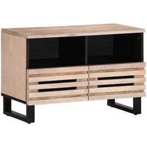 Berkfield Home TV Cabinet White 70x34x46 cm Solid Wood Mango Size: 70 x 34 x 46 cm White 70 x 34 x 46 cm Berkfield Home TV Cabinet White 70x34x46 cm Solid Wood Mango Size: 70 x 34 x 46 cm White 70 x 34 x 46 cm