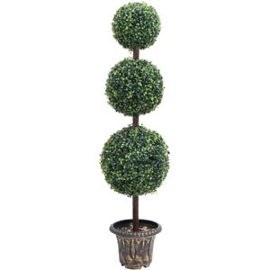 Berkfield Home Artificial Boxwood Plant with Pot Ball Shaped Green 118 cm Green Berkfield Home Artificial Boxwood Plant with Pot Ball Shaped Green 118 cm Green
