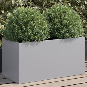 Berkfield Home Planter Silver 62x30x29 cm Galvanised Steel Size: 62 x 30 x 29 cm Silver 62 x 30 x 29 cm Berkfield Home Planter Silver 62x30x29 cm Galvanised Steel Size: 62 x 30 x 29 cm Silver 62 x 30 x 29 cm
