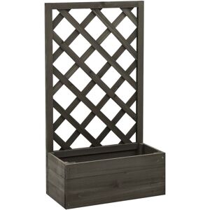 Berkfield Home Garden Trellis Planter Grey 50x25x90 cm Solid Firwood Size: 50 x 25 x 90 cm Grey 50 x 25 x 90 cm Berkfield Home Garden Trellis Planter Grey 50x25x90 cm Solid Firwood Size: 50 x 25 x 90 cm Grey 50 x 25 x 90 cm