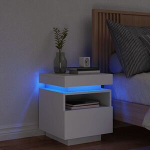 Berkfield Home Bedside Cabinet with LED Lights White 40x39x48.5 cm White 40x39x48.5 cm Berkfield Home Bedside Cabinet with LED Lights White 40x39x48.5 cm White 40x39x48.5 cm