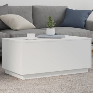 Berkfield Home Coffee Table with LED Lights White 90x50x40 cm Size: 90 x 50 x 40 cm White 90 x 50 x 40 cm Berkfield Home Coffee Table with LED Lights White 90x50x40 cm Size: 90 x 50 x 40 cm White 90 x 50 x 40 cm
