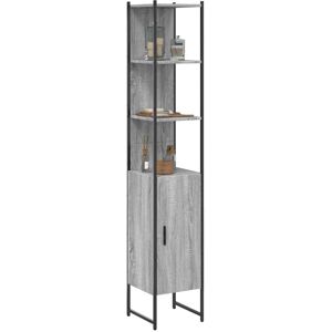 Berkfield Home Bathroom Cabinet Grey Sonoma 33x33x185.5 cm Engineered Wood Grey 33x33x185.5 cm Berkfield Home Bathroom Cabinet Grey Sonoma 33x33x185.5 cm Engineered Wood Grey 33x33x185.5 cm