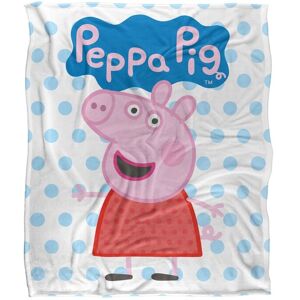Hasbro Peppa Pig Kids Silky Touch Blanket 152x127cm Peppa & Logo in White Size: 152x127 cm White 152x127 cm Hasbro Peppa Pig Kids Silky Touch Blanket 152x127cm Peppa & Logo in White Size: 152x127 cm White 152x127 cm