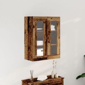 Berkfield Home Wall-Mounted Cabinet with Glass Doors Old Wood 69, 5x34x90 cm in Brown Size: 5 x 34 x 90 cm Brown 5 x 34 x 90 cm Berkfield Home Wall-Mounted Cabinet with Glass Doors Old Wood 69, 5x34x90 cm in Brown Size: 5 x 34 x 90 cm Brown 5 x 34 x 90 cm