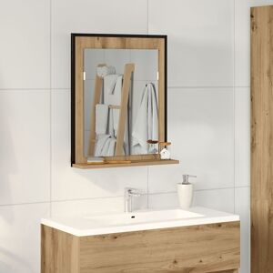 Berkfield Home Bathroom Mirror Artisan Oak 50x12x60 cm Engineered Wood in Brown Size: 50 x 12 x 60 cm Brown 50 x 12 x 60 cm Berkfield Home Bathroom Mirror Artisan Oak 50x12x60 cm Engineered Wood in Brown Size: 50 x 12 x 60 cm Brown 50 x 12 x 60 cm