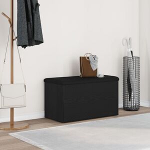 Berkfield Home Storage Bench Black Oak 80x40x45 cm Engineered Wood Size: 80 x 40 x 45 cm Black 80 x 40 x 45 cm Berkfield Home Storage Bench Black Oak 80x40x45 cm Engineered Wood Size: 80 x 40 x 45 cm Black 80 x 40 x 45 cm