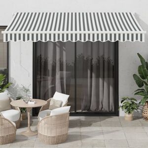 Berkfield Home Retractable Awning Anthracite & White 3.5x2.5 m Fabric&Aluminium Multicolor Berkfield Home Retractable Awning Anthracite & White 3.5x2.5 m Fabric&Aluminium Multicolor