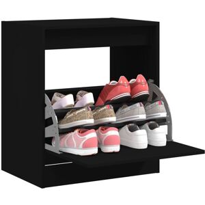 Berkfield Home Shoe Cabinet Black 60x42x69 cm Engineered Wood Size: 60 x 42 x 69 cm Black 60 x 42 x 69 cm Berkfield Home Shoe Cabinet Black 60x42x69 cm Engineered Wood Size: 60 x 42 x 69 cm Black 60 x 42 x 69 cm