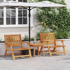 Berkfield Home Garden Chairs with Table 3 pcs Solid Wood Acacia in Brown Brown Berkfield Home Garden Chairs with Table 3 pcs Solid Wood Acacia in Brown Brown