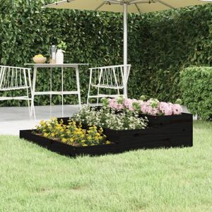 Berkfield Home Planter Black 107x107x27 cm Solid Wood Pine Size: 107 x 107 x 27 cm Black 107 x 107 x 27 cm Berkfield Home Planter Black 107x107x27 cm Solid Wood Pine Size: 107 x 107 x 27 cm Black 107 x 107 x 27 cm