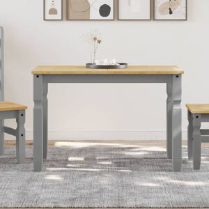 Berkfield Home Dining Table Corona Grey 112x60x75 cm Solid Wood Pine Size: 112 x 60 x 75 cm Grey 112 x 60 x 75 cm Berkfield Home Dining Table Corona Grey 112x60x75 cm Solid Wood Pine Size: 112 x 60 x 75 cm Grey 112 x 60 x 75 cm